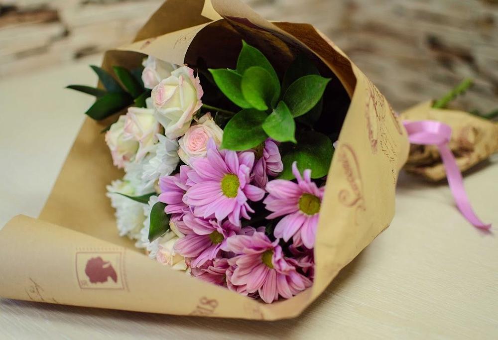 Букет цветов из: Розы и Хризантемы в Некрасовской