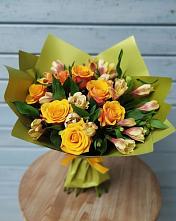Букет цветов из:  Альстромерии и Розы в Некрасовской