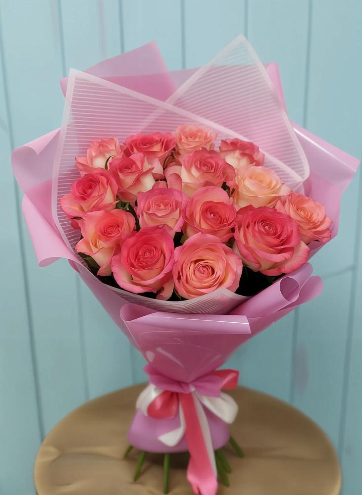Букет 15 Розовых роз Равель в Некрасовской