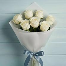Букет 7 Белых роз Эдлесс Лав в Некрасовской