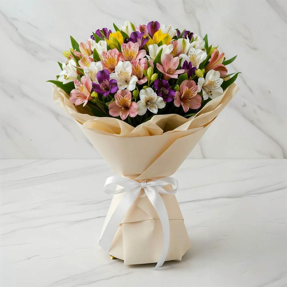 Букет цветов из: Альстромерии в Некрасовской