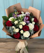 Букет цветов из:  Розы и Альстромерии #REPLACE_PRED# Некрасовской