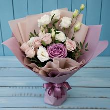 Букет цветов из:  Розы и Лизиантусы #REPLACE_PRED# Некрасовской