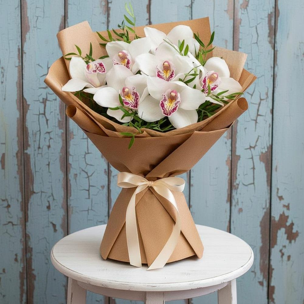 Букет цветов из: Орхидеи и Розы в Некрасовской