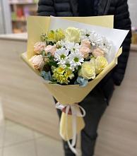 Букет цветов из:  Альстромерии, Розы и Хризантемы #REPLACE_PRED# Некрасовской