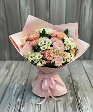 Букет цветов из:  Гвоздики, Розы и Хризантемы в Некрасовской