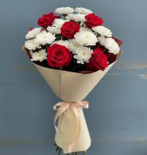 Букет цветов из:  Розы и Хризантемы #REPLACE_PRED# Некрасовской