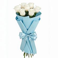 Букет 7 белых роз Проуд в Некрасовской