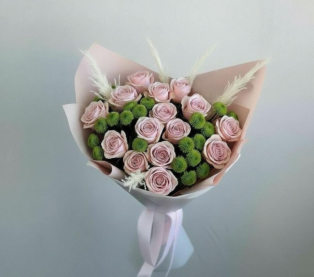 Букет цветов из: Розы и Хризантемы в Некрасовской