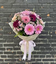 Букет цветов из:  Герберы и Хризантемы в Некрасовской