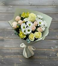 Букет цветов из:  Альстромерии, Розы и Хризантемы в Некрасовской