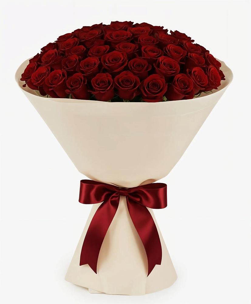 Букет 101 Бордовая роза Блэк Бакарра в Некрасовской