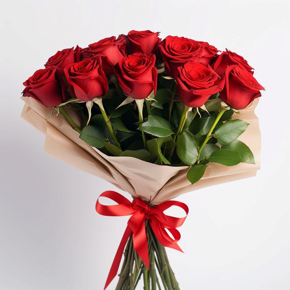 Букет 11 Красных роз Эдлесс Лав в Некрасовской
