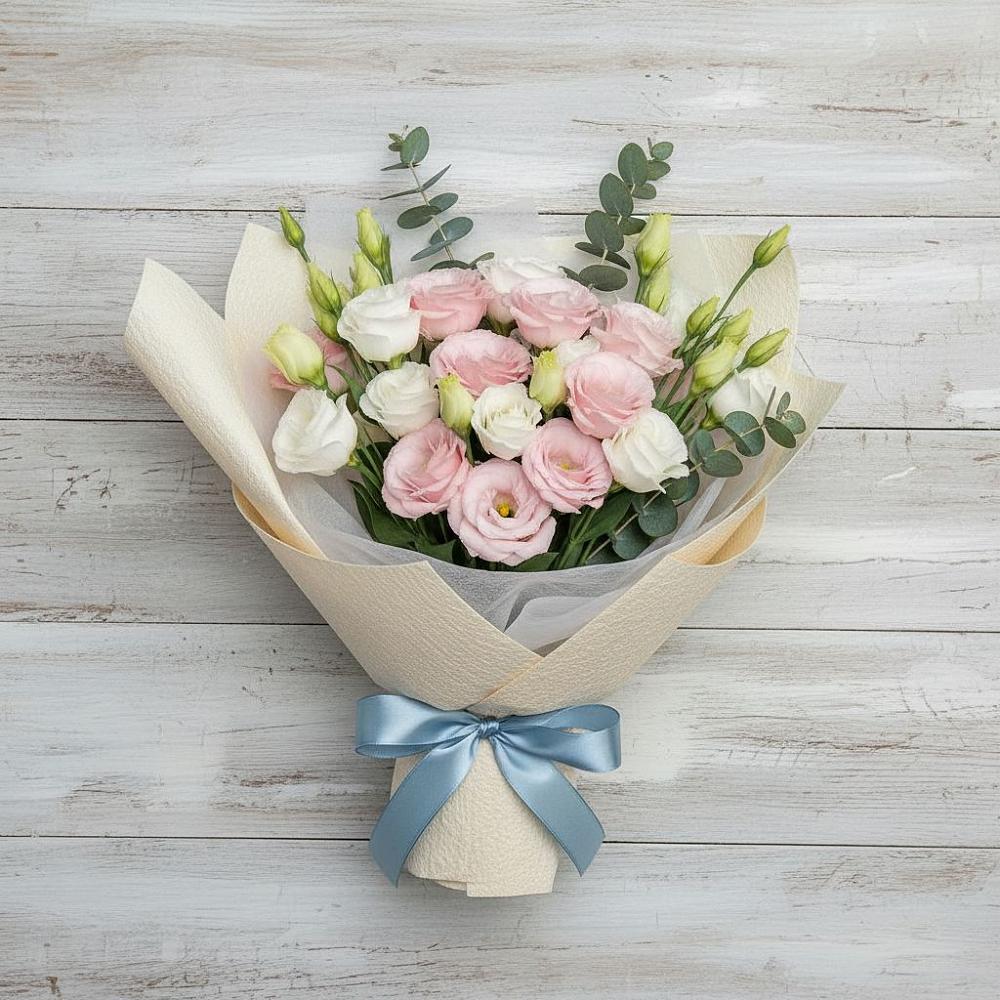 Букет цветов из: Лизиантусы в Некрасовской